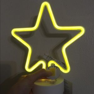 Star LED battery nightlight camping neon figurine